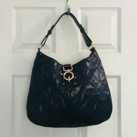 J. Crew quilted leather hobo in Navy Blue - Picture 3 of 10